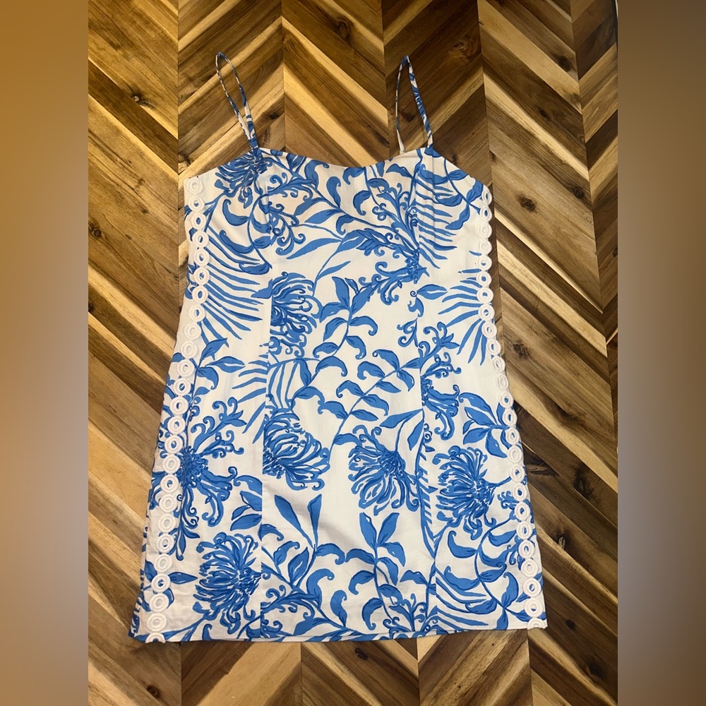 Lilly Pulitzer NWT Shelli Stretch Dress Reaort White Glisten in the Sun Sz 14